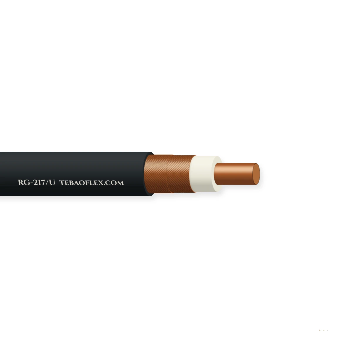 Modelo RG-217/U RF Coaxial Cable – vista lateral
