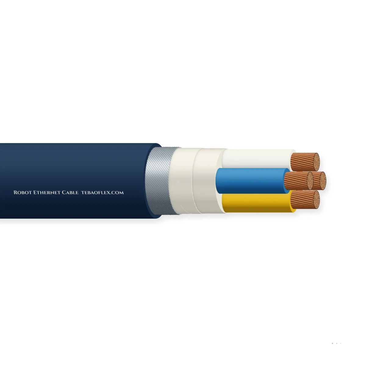 Robot Ethernet Cable — horizontal cutaway