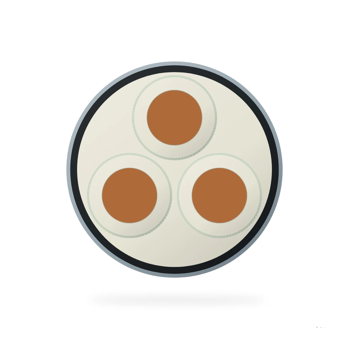 Round Electrical Submersible Pump Cable — cable cross-section