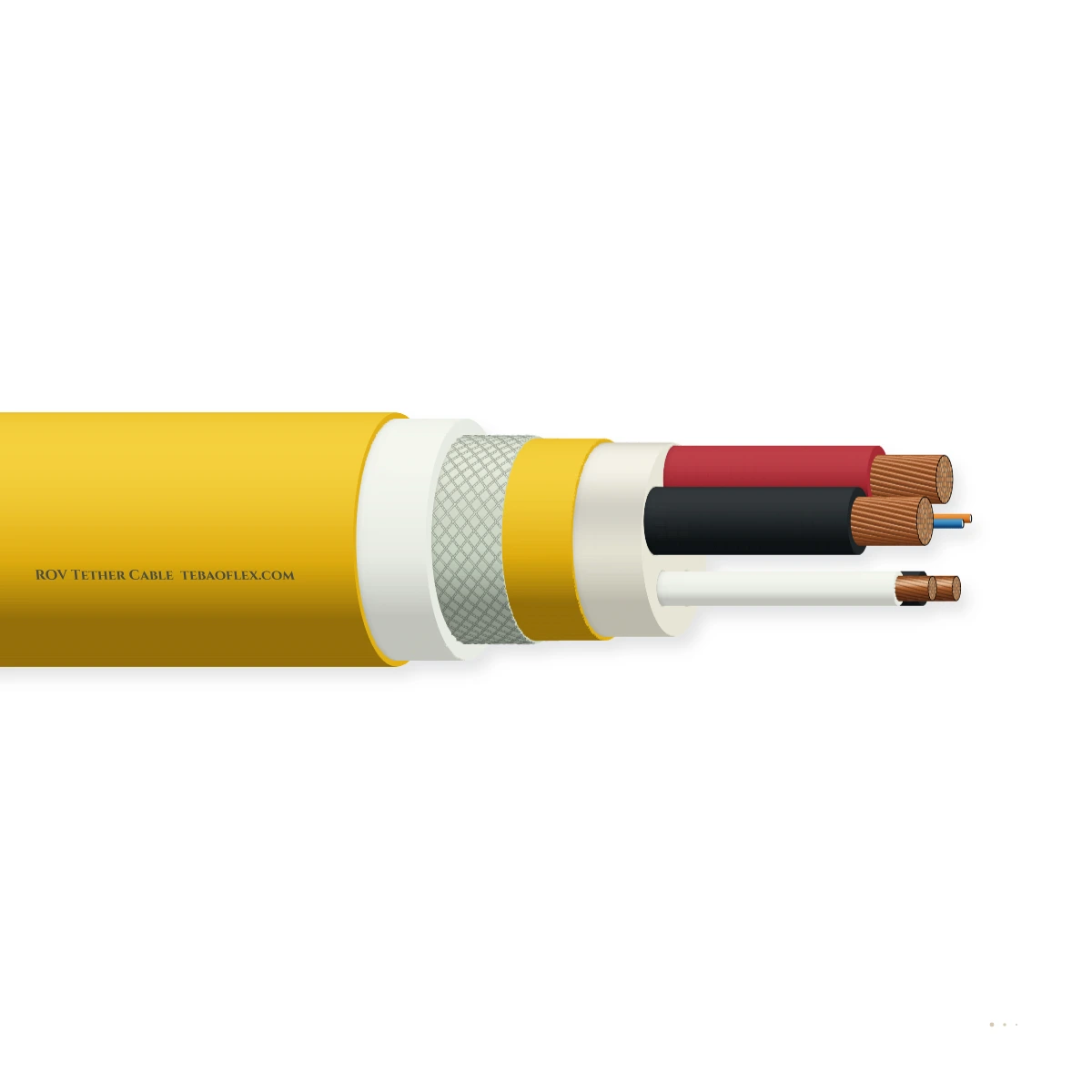 ROV Tether Cable — horizontal cutaway