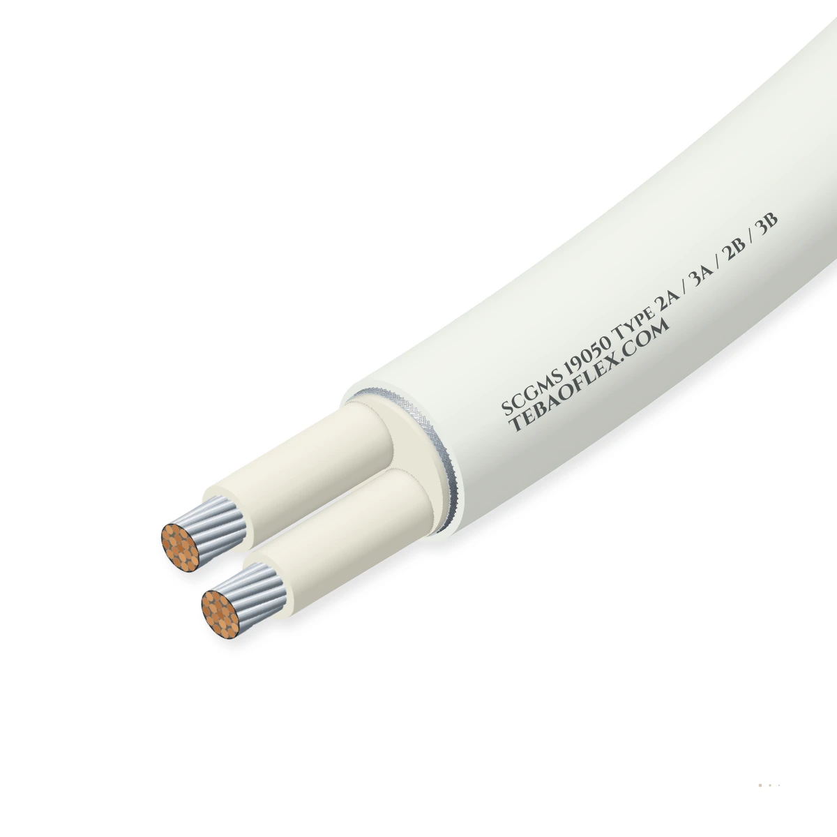 SCGMS 19050 Type 2A / 3A / 2B / 3B Screened Underground Mining Trailing Cable side view