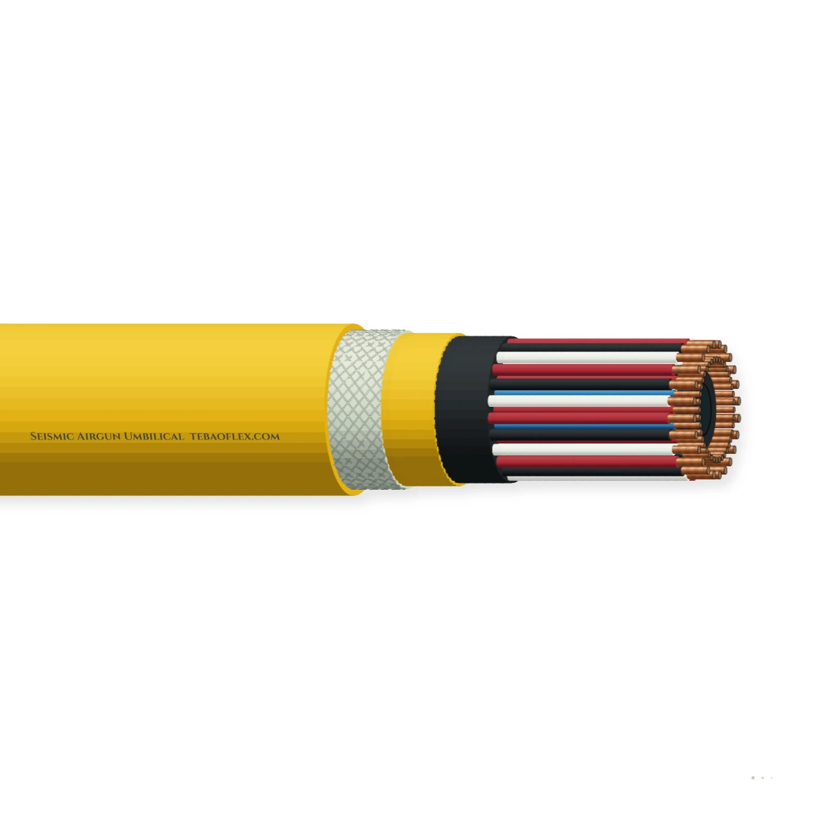 Seismic Airgun Umbilical — horizontal cutaway