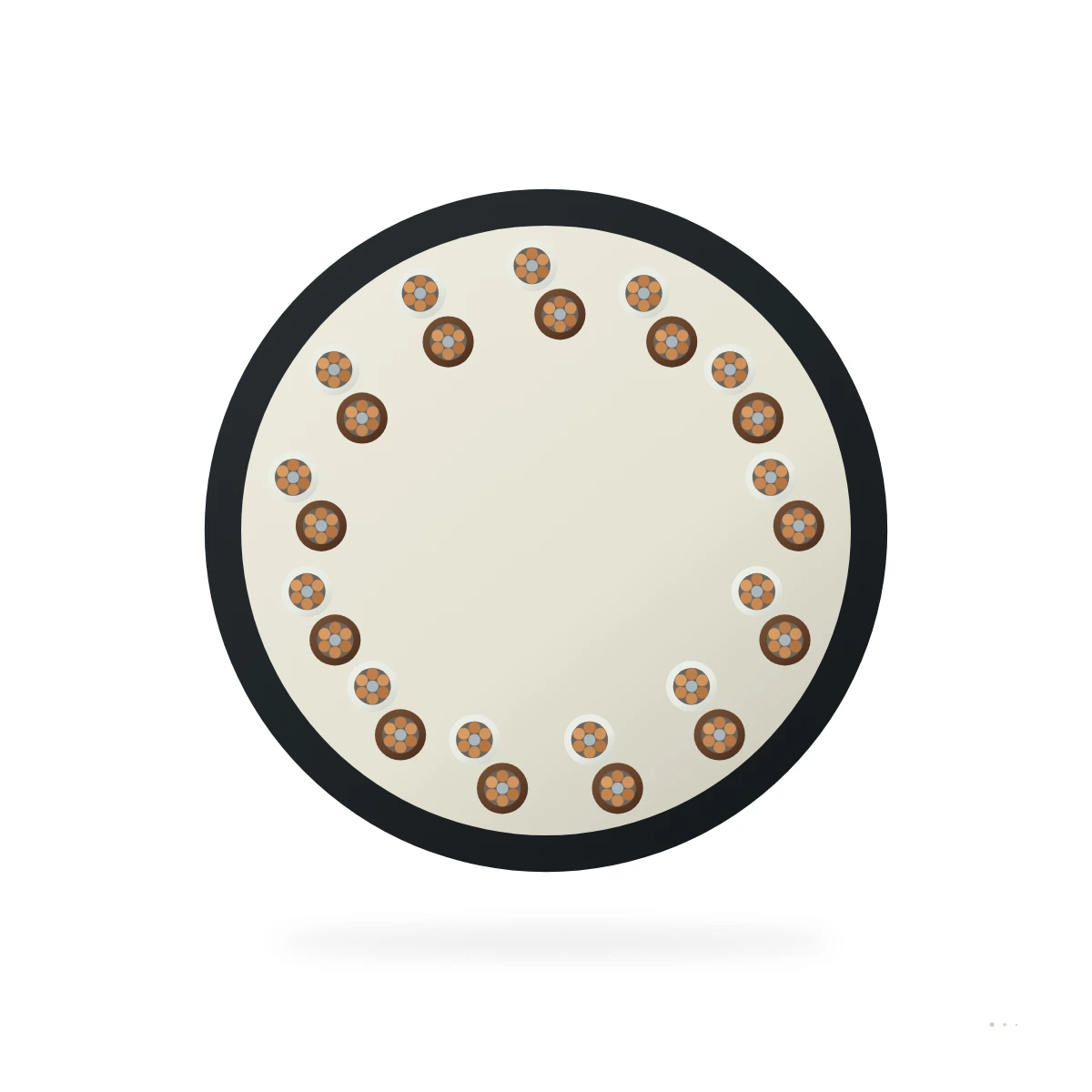 Shallow Refraction Seismic Spread Assembly — cable cross-section