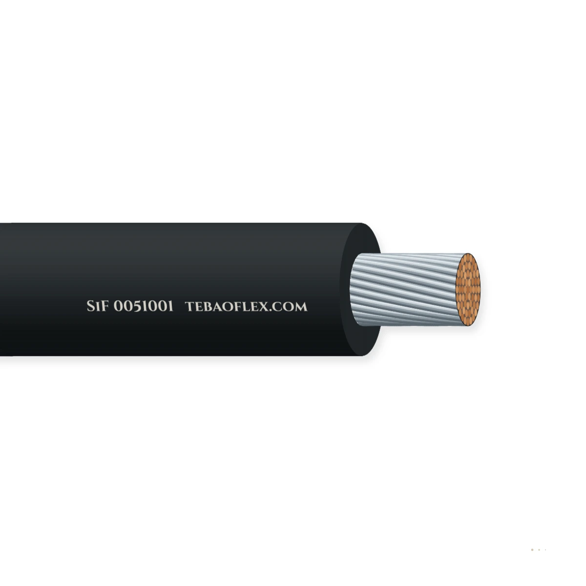 Silicone Rubber Insulated High Temperature Wire — horizontal cutaway