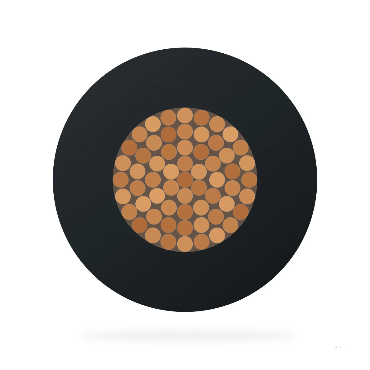 Silicone Rubber Insulated High Temperature Wire — end cross section