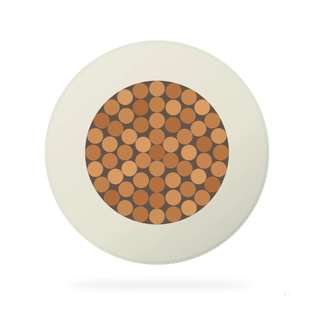 Silicone Rubber Motor Lead Wire — end cross section