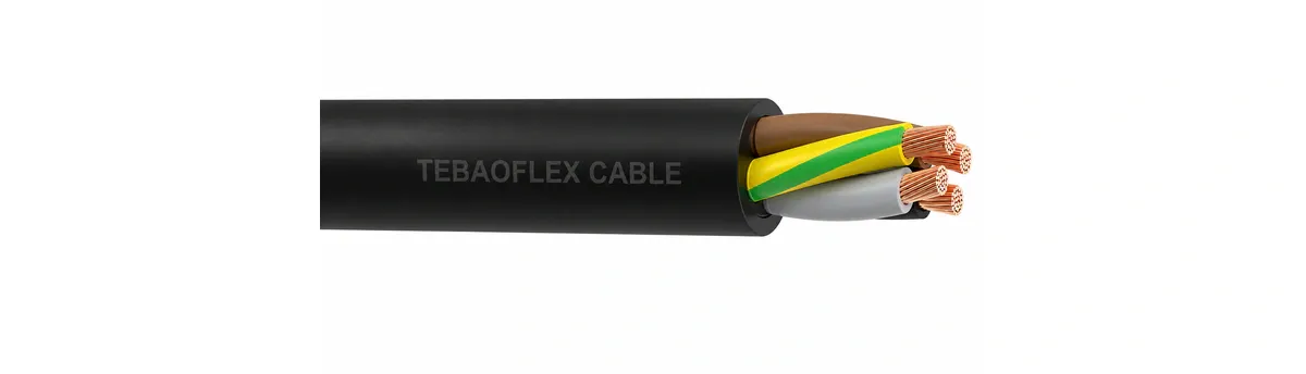 Submersible pump cable lateral cutaway view