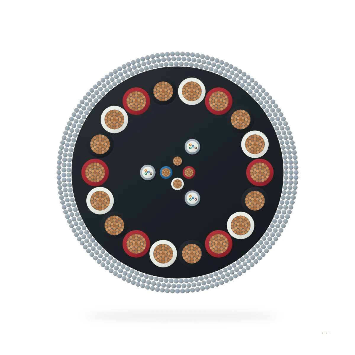 Modelo Subsea Trencher Umbilical – sección transversal