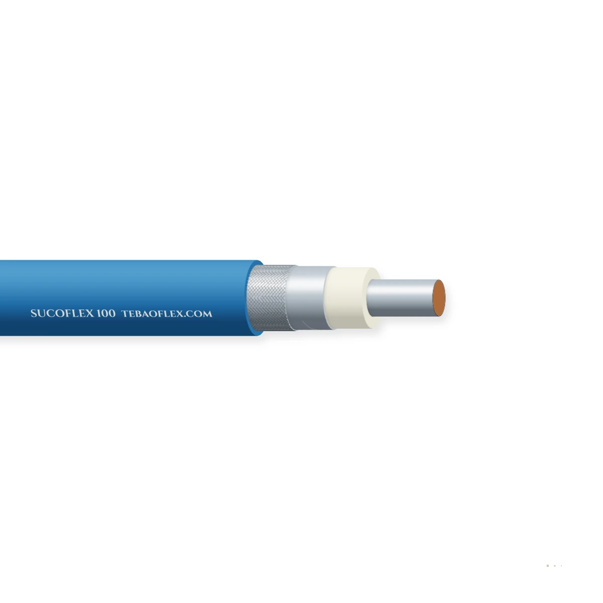 SUCOFLEX 100 Bajo-Loss Fase-Estable Microwave Ensayo & Aeroespacial – vista lateral
