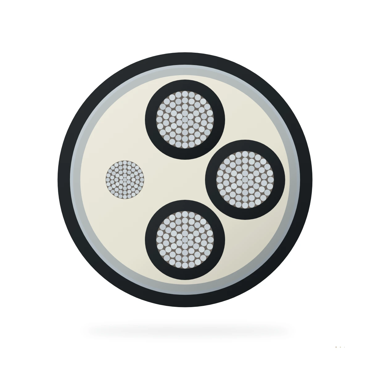 TECK90 Armado Industrial Cable – sección transversal