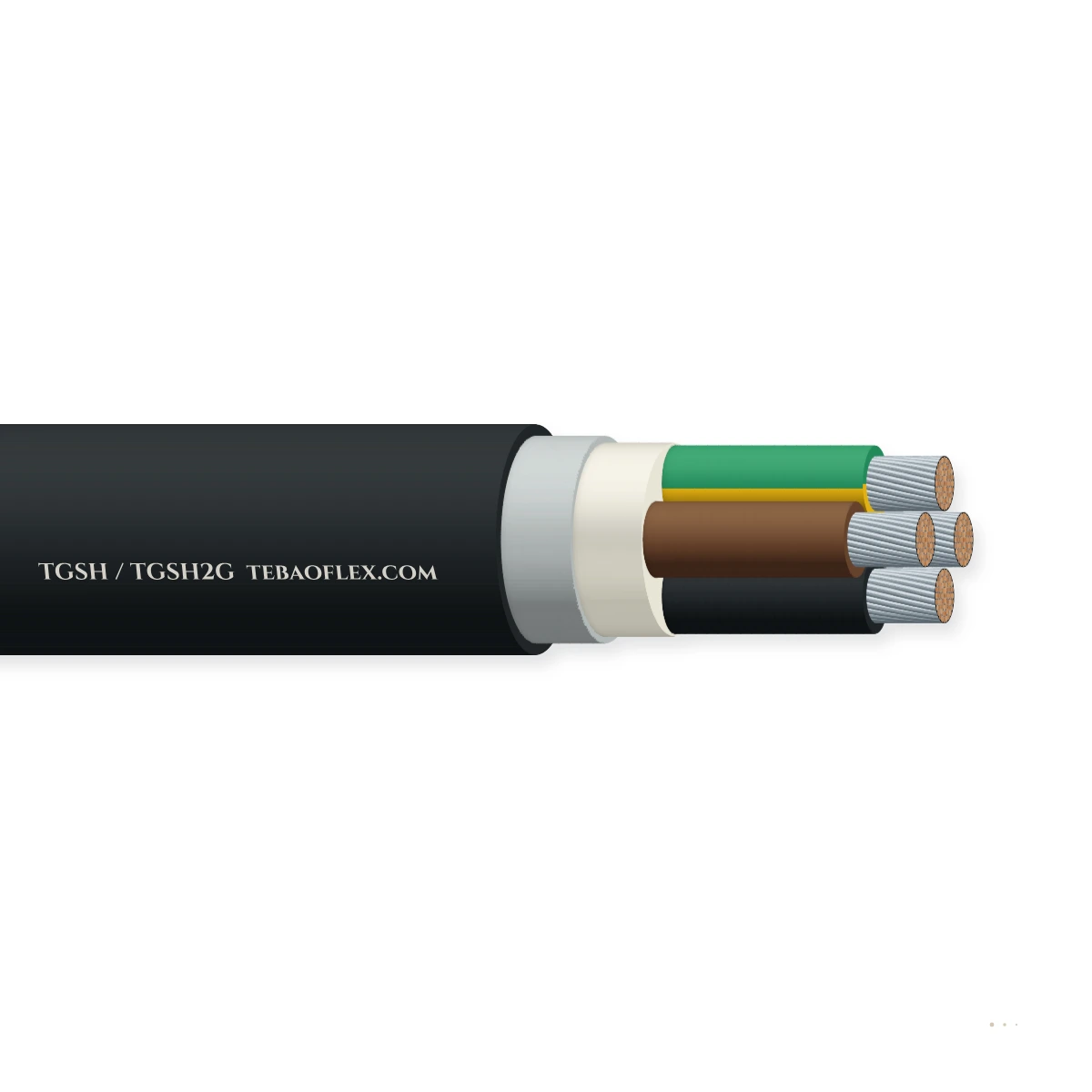 TGSH / TGSH2G Subterráneo Tajo largo Carbón-Rozadora Flexible Caucho – vista lateral