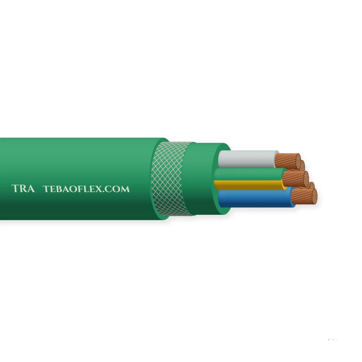 Cable PUR de alta velocidad para enrolladores de grúas pórtico – TRA – vista lateral