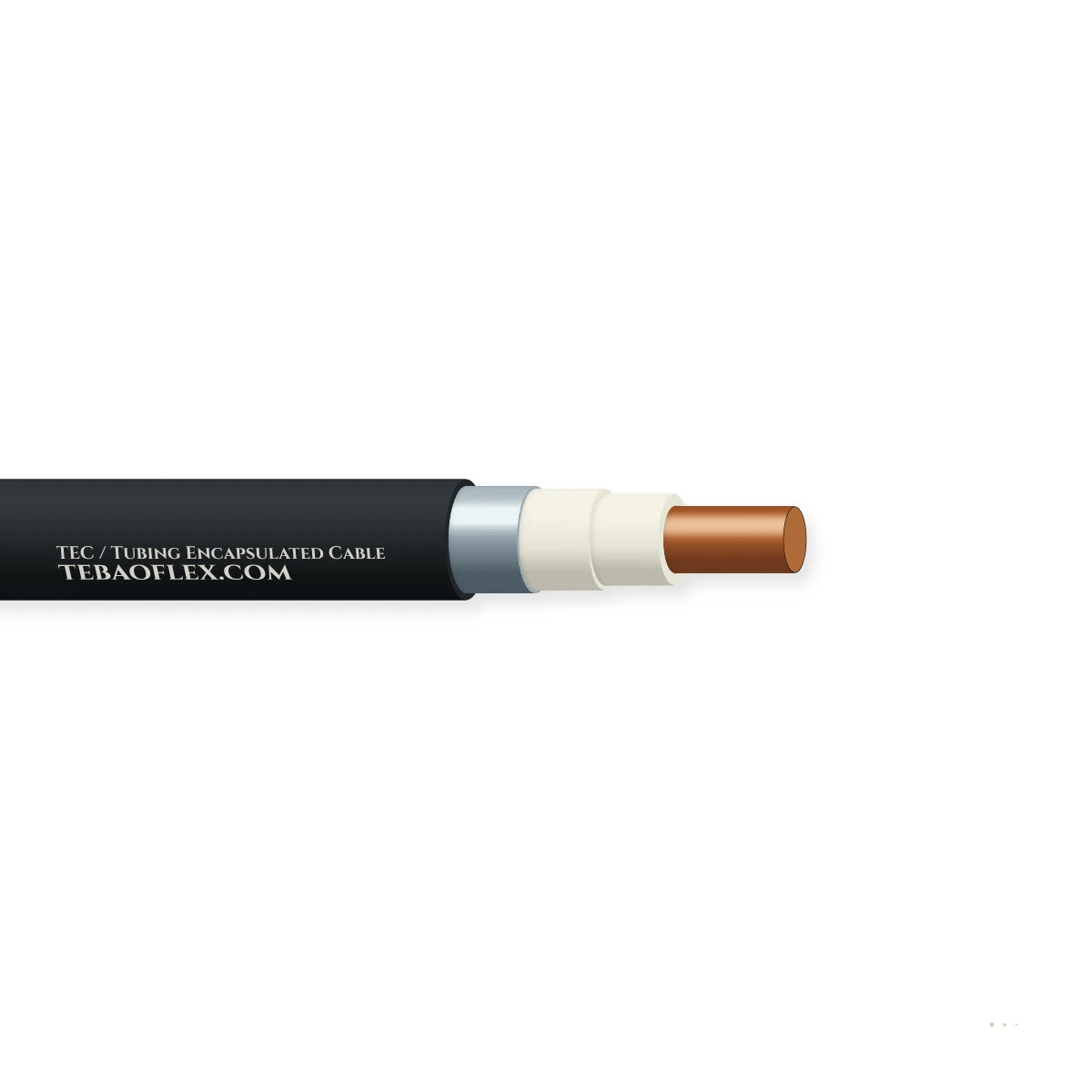 Modelo TEC / Tubing Encapsulated Cable – vista lateral