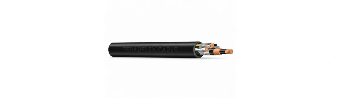 Type SHD-GC 2 kV shielded portable mining cable lateral cutaway view