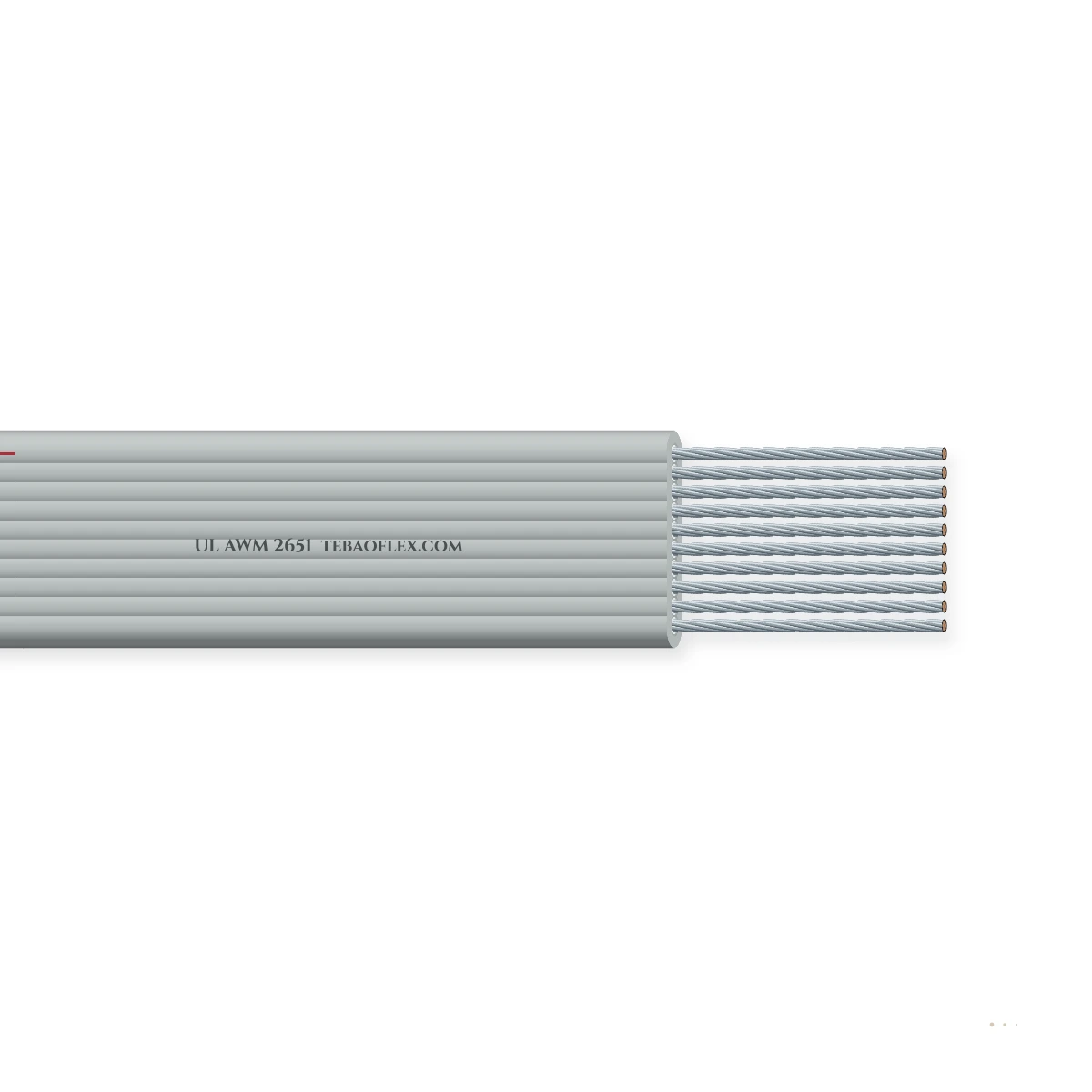 UL AWM 2651 Plano Ribbon Cable – vista lateral