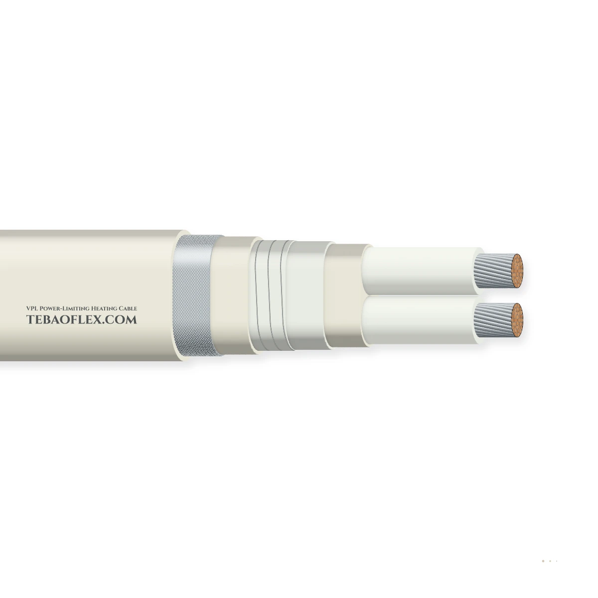 VPL Power-Limiting Heating Cable — horizontal cutaway