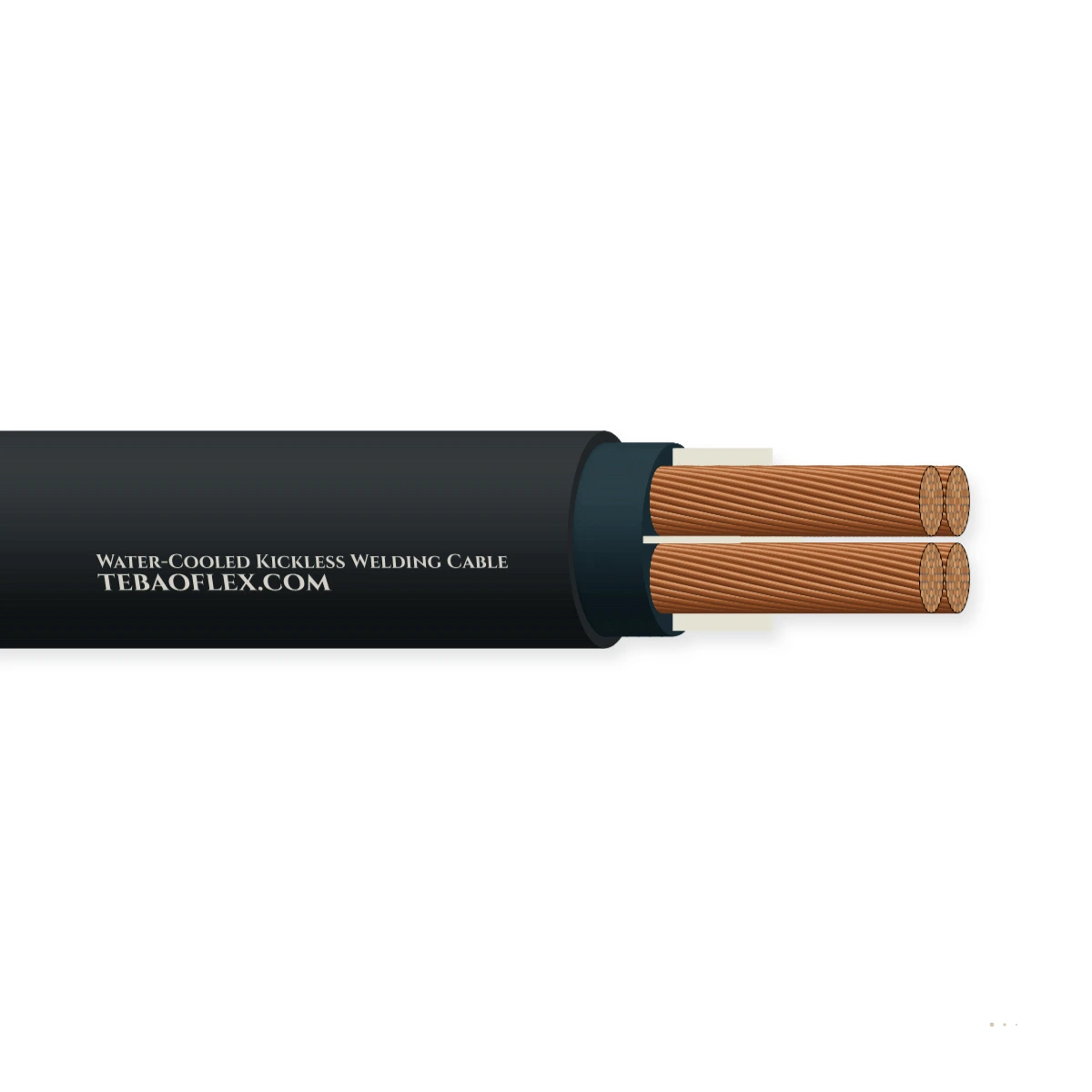 Agua-Cooled Kickless Welding Cable – vista lateral