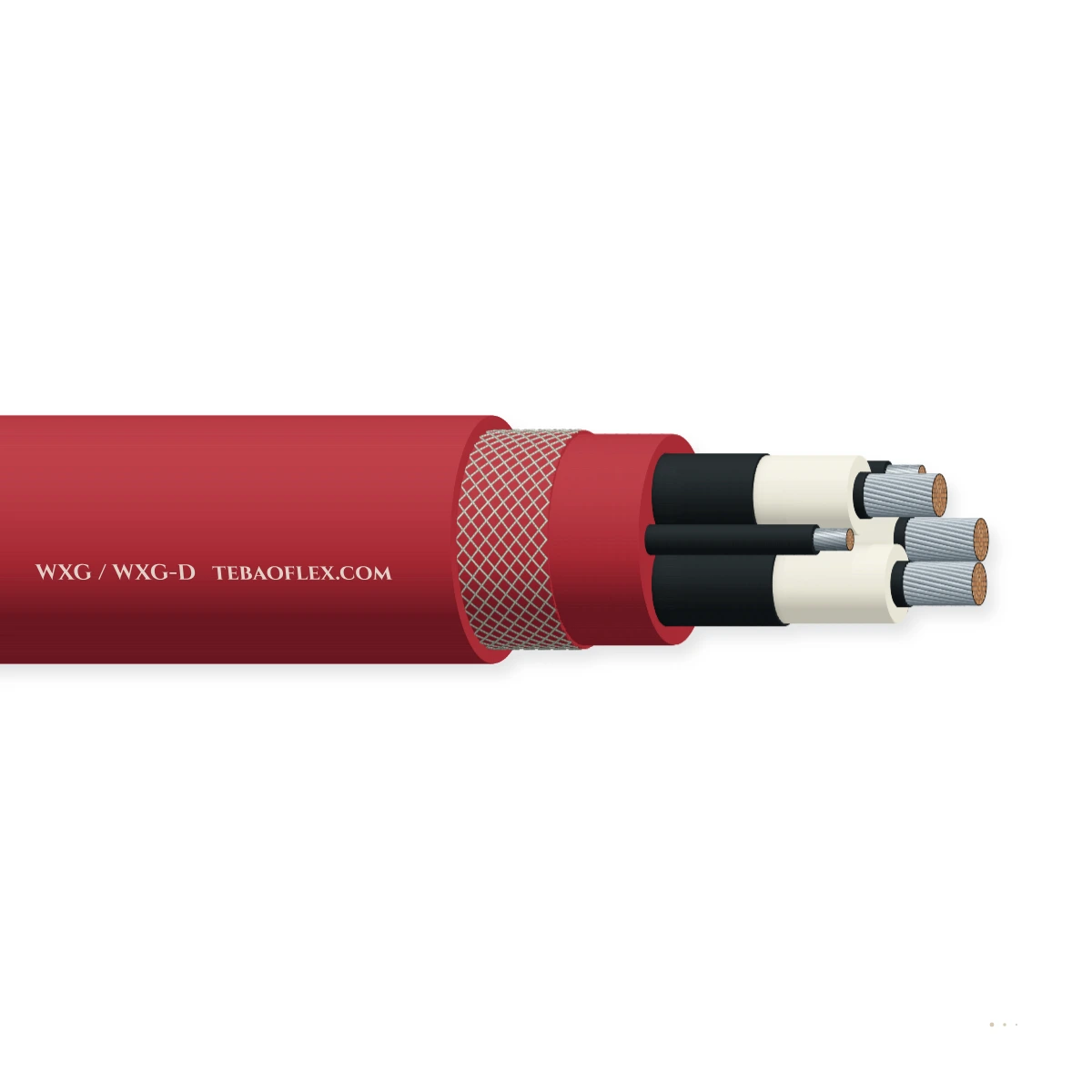 Cable de media tensión de servicio pesado para enrollador WXG / WXG-D – vista lateral
