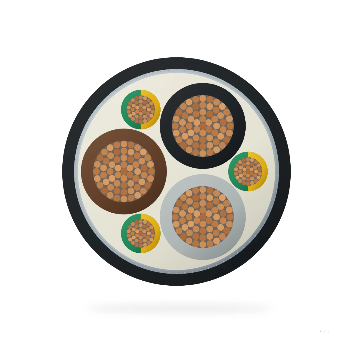 2XSLCYK-J — cable cross-section