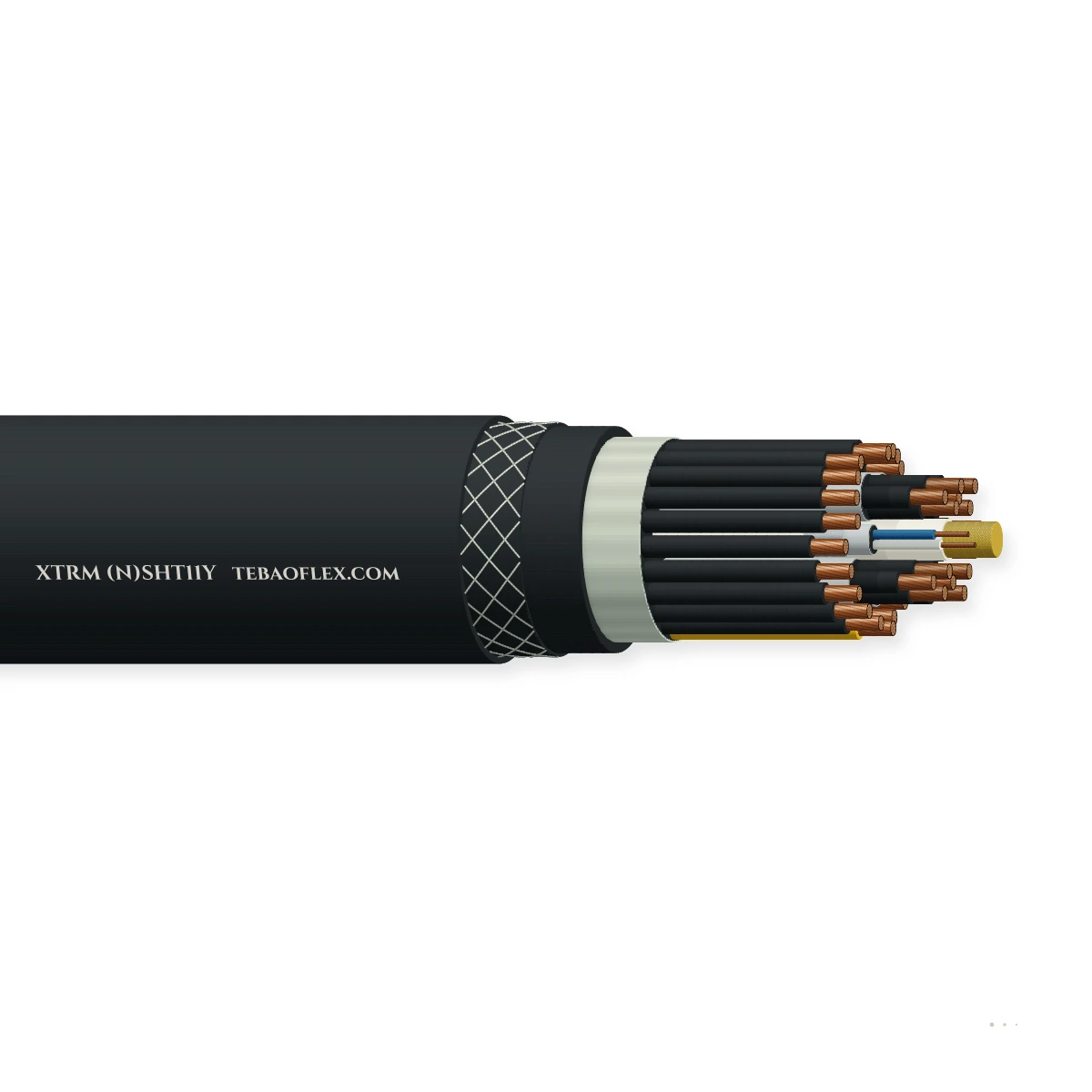 Cable autoportante para enrollador de spreader XTRM (N)SHT11Y – vista lateral